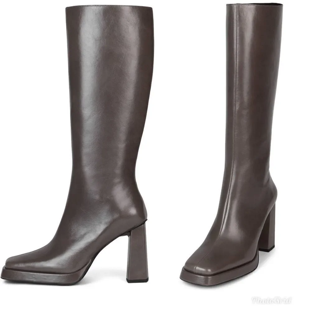 Revolve Jeffrey Campbell Maximal-2 Gray Knee High Boots